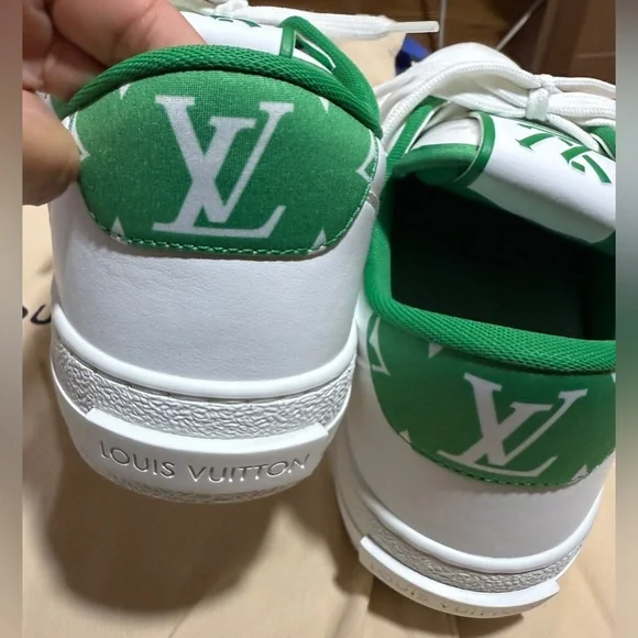 Authentic Louis Vuitton Charlie sneaker white & green